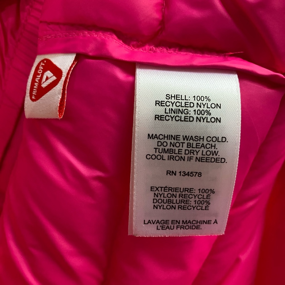 vineyard vines Channeled Puffer Performance Vest in Neon Crazy Pink SZ M - Picture 4 of 9